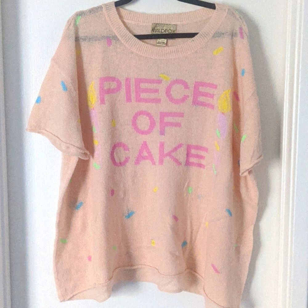 Wildfox White Label "Piece of cake" knit top.